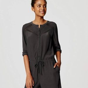 LOFT Lacy Drawstring Romper